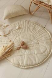 Lniana Mata Do Zabawy Dla Dziecka Cream Sun - Lniana Boxkleed