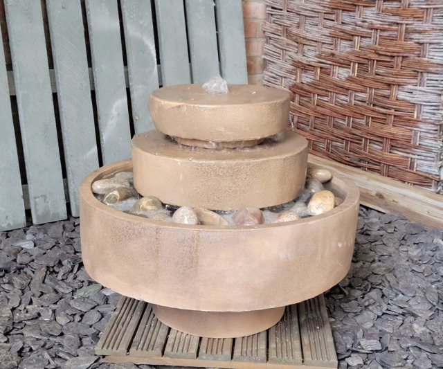 Chalfont Millstone Solar Pump Stone Garden Feature - image 1
