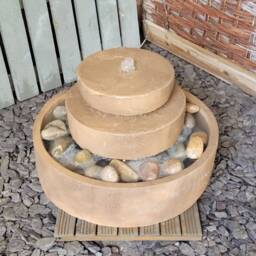 Chalfont Millstone Solar Pump Stone Garden Feature - thumbnail 2