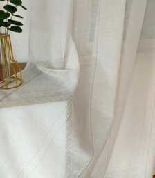 Daniella Textured White Sheer Curtains - Made To Measure Voile Curtain, Custom 1 Panel - thumbnail 1