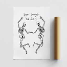 Live Laugh Lobotomy - 01 Poster Dark Humour Wall Art, Funny Print, Seasonal Decor, Fall Halloween Poster, Autumnal Home Decor - thumbnail 3