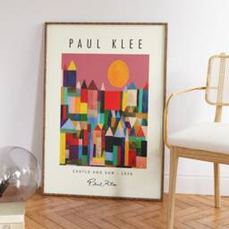 Paul Klee Exhibition Poster, Castle & Sun, Art Print, Pattern Art, Abstract Decor, Graphical Gift, A1/A2/A3/A4 - thumbnail 2