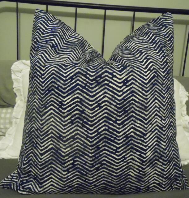 New Print. Navy.white.herringbone.blue Pillow.slipcovers.toss Pillow.accent Pillow.cushion Cover.throw Pillow.home Decor.farmhouse Pillow - image 1