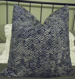 New Print. Navy.white.herringbone.blue Pillow.slipcovers.toss Pillow.accent Pillow.cushion Cover.throw Pillow.home Decor.farmhouse Pillow - thumbnail 1