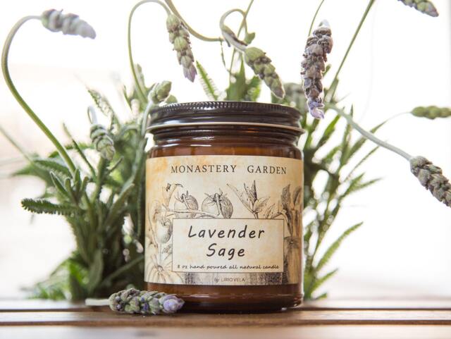 Soy Candle Lavender Sage, Best Seller, Christmas Gift, Scented Natural Organic Vegan Candles, 4 Oz Hostess Gifts, Holiday Gift - image 1