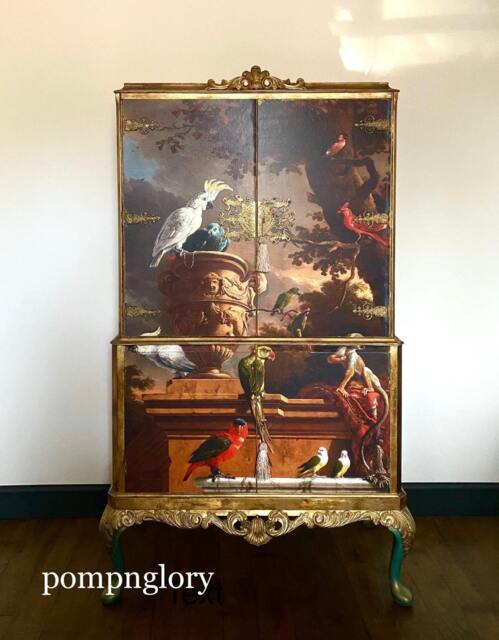 Menagerie Chinoiserie Vintage Drinks Cabinet - Bespoke Cocktail Bar Made To Order - image 1