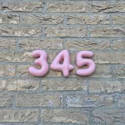 Personalized Ceramic Bubble Number - Handmade House Sign - thumbnail 2