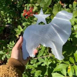 Great Pyrenees, Dog Star Christmas Tree Topper, Wreath Decoration, Holiday Wall Art, Plant Stake, Aluminum - thumbnail 3