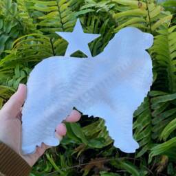 Great Pyrenees, Dog Star Christmas Tree Topper, Wreath Decoration, Holiday Wall Art, Plant Stake, Aluminum
