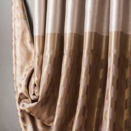 Luxury Color Block Curtain Black, Gold, & Silver Striped Drape - thumbnail 4