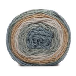 Blanket, Hand Crochet Corner To Throw, C2C Afghan, Bernat Pop in Sandy Beach Colors, Shades Of Blue & Beige White - thumbnail 4