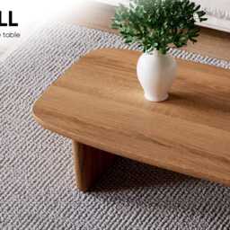 Unique Coffee Table - Wooden Coffee Table Modern Solid Oak Scandi Living Room - thumbnail 2