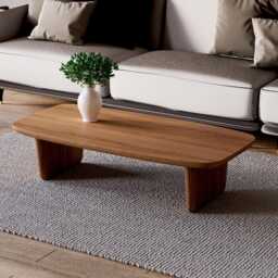 Unique Coffee Table - Wooden Coffee Table Modern Solid Oak Scandi Living Room - thumbnail 3