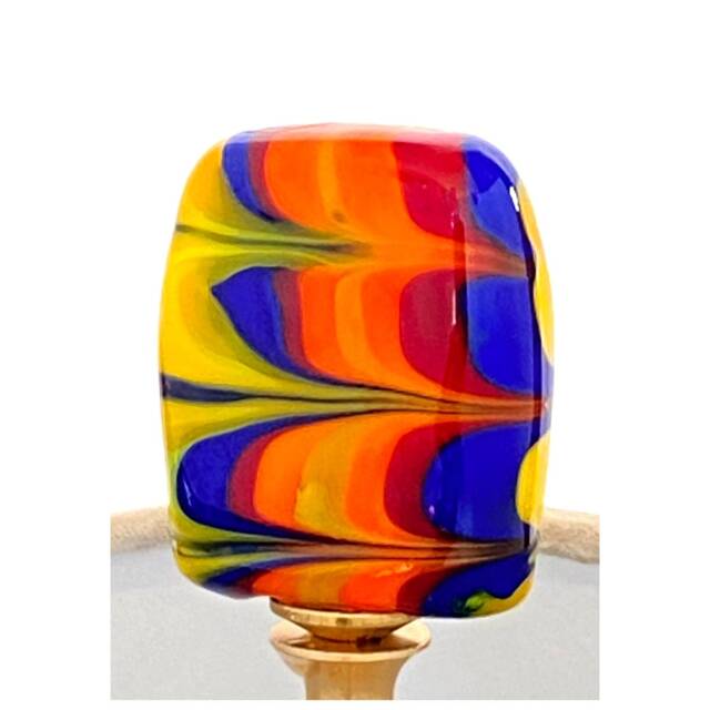 Venetian Glass Lamp Finials - Green, Cobalt Blue, Red, Yellow & Orange Brass, Nickel Or Bronze Hardware- Lampwork Glass - image 1