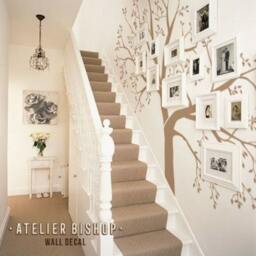 staircase Family Photo Tree Wall Decal Home Decor Mural - thumbnail 3