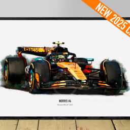 Lando Norris Mclaren Mcl39 F1 Poster 2025 Car Art Print Not Framed - thumbnail 3