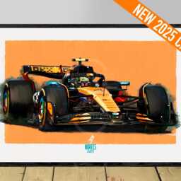 Lando Norris Mclaren Mcl39 F1 Poster 2025 Car Art Print Not Framed - thumbnail 2