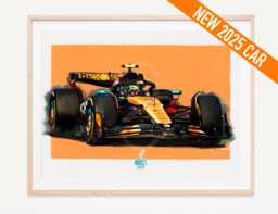 Lando Norris Mclaren Mcl39 F1 Poster 2025 Car Art Print Not Framed - thumbnail 1