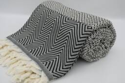 Black Blanket, Aztec Blanket, Turkish Bedspread, Turkish Blanket, Bed Cover, 75x91, Turkish Towel, Beach Throw, Sofa Cover, Throws, B3-Dreamb - thumbnail 1