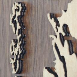 3D Tiger, Laser Cut Wooden Wall Decoration - thumbnail 3