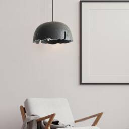 Wood Chandelier Lighting, Modern Black Pendant Light Fixture, Dining Room Lamp Handmade - thumbnail 3
