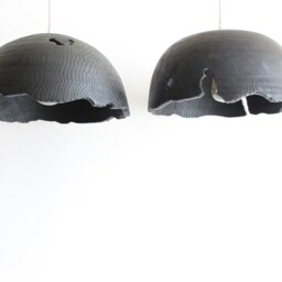 Wood Chandelier Lighting, Modern Black Pendant Light Fixture, Dining Room Lamp Handmade - thumbnail 4