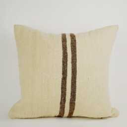 Mega Clearance Sale Vintage Chocolate Brown Wool Berber Cushion Cover, Up-Cycled Vintage, Handmade Cover - thumbnail 3