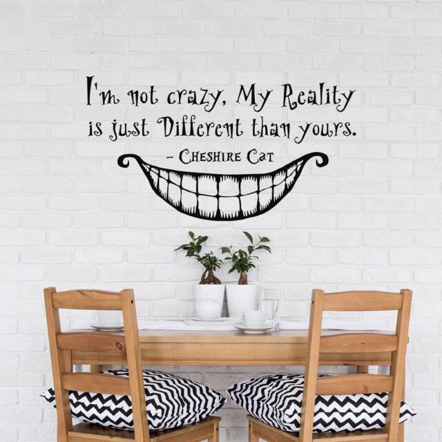 Cheshire Cat Wall Decal - Alice in Wonderland Quote, Nursery Decor #68 - image 1