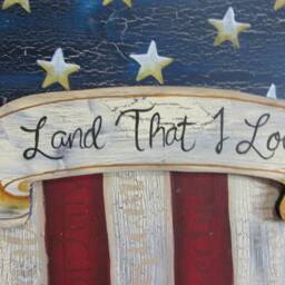 Patriotic Star Shaped, Land That I Love, Flag, Wall Decor, Door - thumbnail 4
