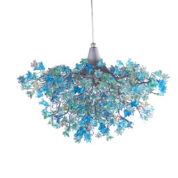 Flowers Ceiling Lamp, Hanging Lighting With Sea Color Jumping Flowers For Living Room, Dining Room Light - thumbnail 2