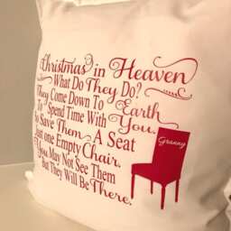 Personalized Christmas in Heaven Pillow Cover - Memorial Gift - thumbnail 4