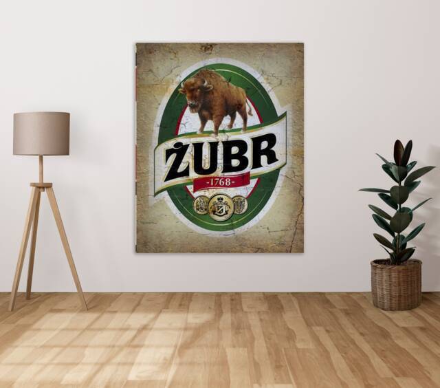 Zubr Beer - Metal Sign Plaque Wall Art Decor Signage