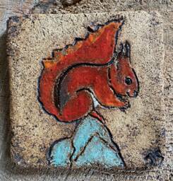 Red Squirrel Ceramic Tile - thumbnail 1