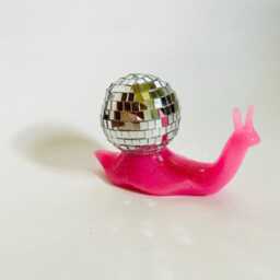 Jumbo Disco Snail/Funky Art/Quirky/Dopamine Decor/Pop Art/Kitschy Decor/Funny Decor/Food Decor/Fake Food/Weird Art/Maximalist Decor - thumbnail 2