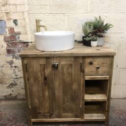 Edinburgh - Handmade Reclaimed Timber Bathroom Furniture - thumbnail 2
