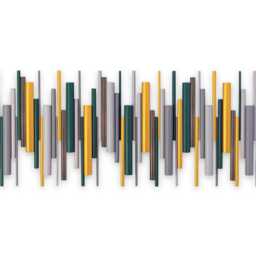 Gold & Teal Wall Art - Luxury Modern Wood Sculpture - thumbnail 4
