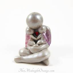 Handmade Daddy Of Twins Sculpture Father's Keepsake, Angel Wings - thumbnail 2