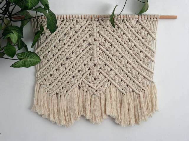 Large Macrame Wall Hanging Boho Beach House Decor - image 1