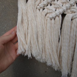 Large Macrame Wall Hanging Boho Beach House Decor - thumbnail 4