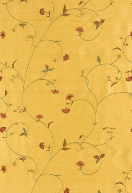 Greef Silk Ground-Fabric - Landice Vine Embroidery in Vonatge Floral Pillow Cover