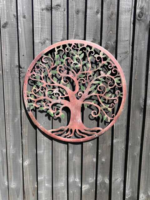 Handmade Peeling Effect Tree Of Life Wall Art Indoors/Outdoors 60cm - image 1