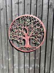 Handmade Peeling Effect Tree Of Life Wall Art Indoors/Outdoors 60cm - thumbnail 1