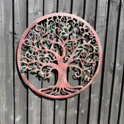 Handmade Peeling Effect Tree Of Life Wall Art Indoors/Outdoors 60cm - thumbnail 2