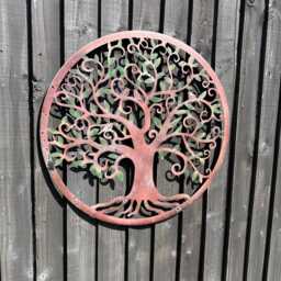Handmade Peeling Effect Tree Of Life Wall Art Indoors/Outdoors 60cm - thumbnail 3