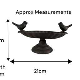 Cast Iron Stand Bird Feeder Seed Nut Birds Garden Gift Ornament Decoration Feed - thumbnail 2