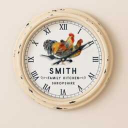 Personalised Chicken Wall Clock Custom Name Farmhouse Glass County Kitchen Home Decor Farmer Farm Present Housewarming Gift Ekrc04 - thumbnail 3