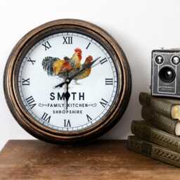 Personalised Chicken Wall Clock Custom Name Farmhouse Glass County Kitchen Home Decor Farmer Farm Present Housewarming Gift Ekrc04 - thumbnail 4