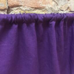 Purple Linen Curtain Panel Stone Wash Custom Drapes - thumbnail 3