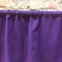 Purple Linen Curtain Panel Stone Wash Custom Drapes - thumbnail 4