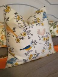 Kauffman.birds.branches.toss Pillows.throw Pillows.slipcovers.autumn Decor.home Decor Accents.sofa Cushions.cushion Covers.floral.fall - thumbnail 1